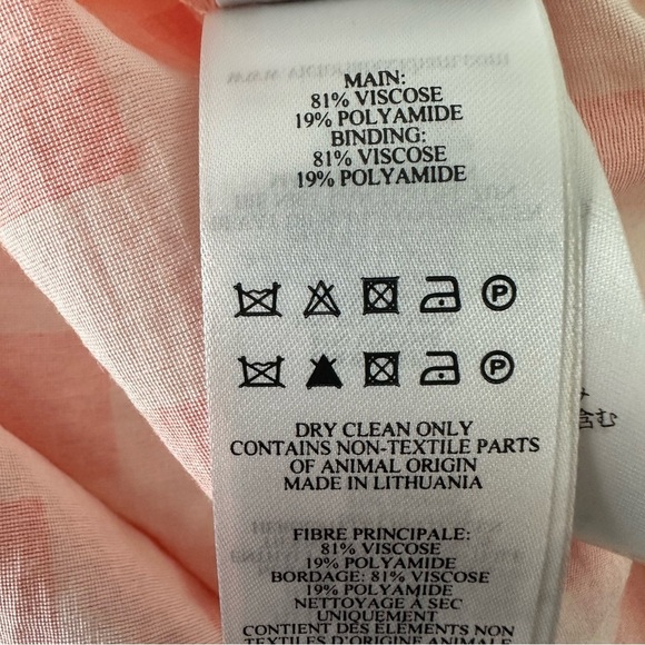 VVB Victoria Beckham Plaid High Neck Top Orange Cream SZ 8 US Geometric NWT READ - Picture 6 of 11